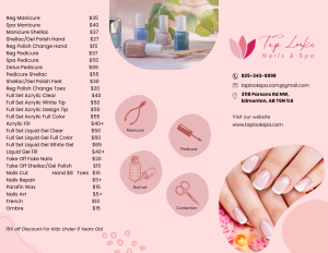 Pink Aesthetic Nails Art Brochure 4