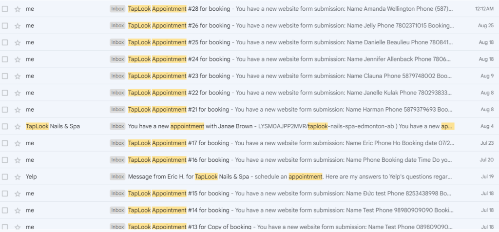 Book online on taplookspa.com to enjoy promotions 22 booking1