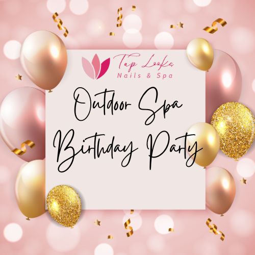 Outdoor spa birthday party