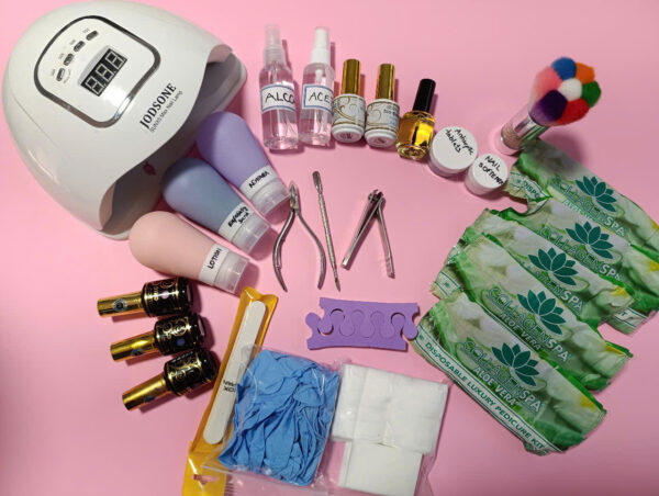 KIT03: Shellac Mani-Pedi Kit with Spa & LED Lamp for Seniors (include EBook, Video)