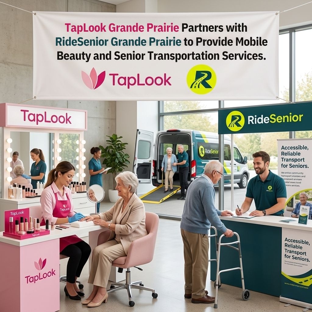 TapLook Grande Prairie Partners with RideSenior Grande Prairie to Provide Mobile Beauty and Senior Transportation Services 1 TapLook Grande Prairie Partners with RideSenior Grande Prairie to Provide Mobile Beauty and Senior Transportation Services