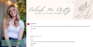 Sara Hoenhous owner of Polish Me Pretty