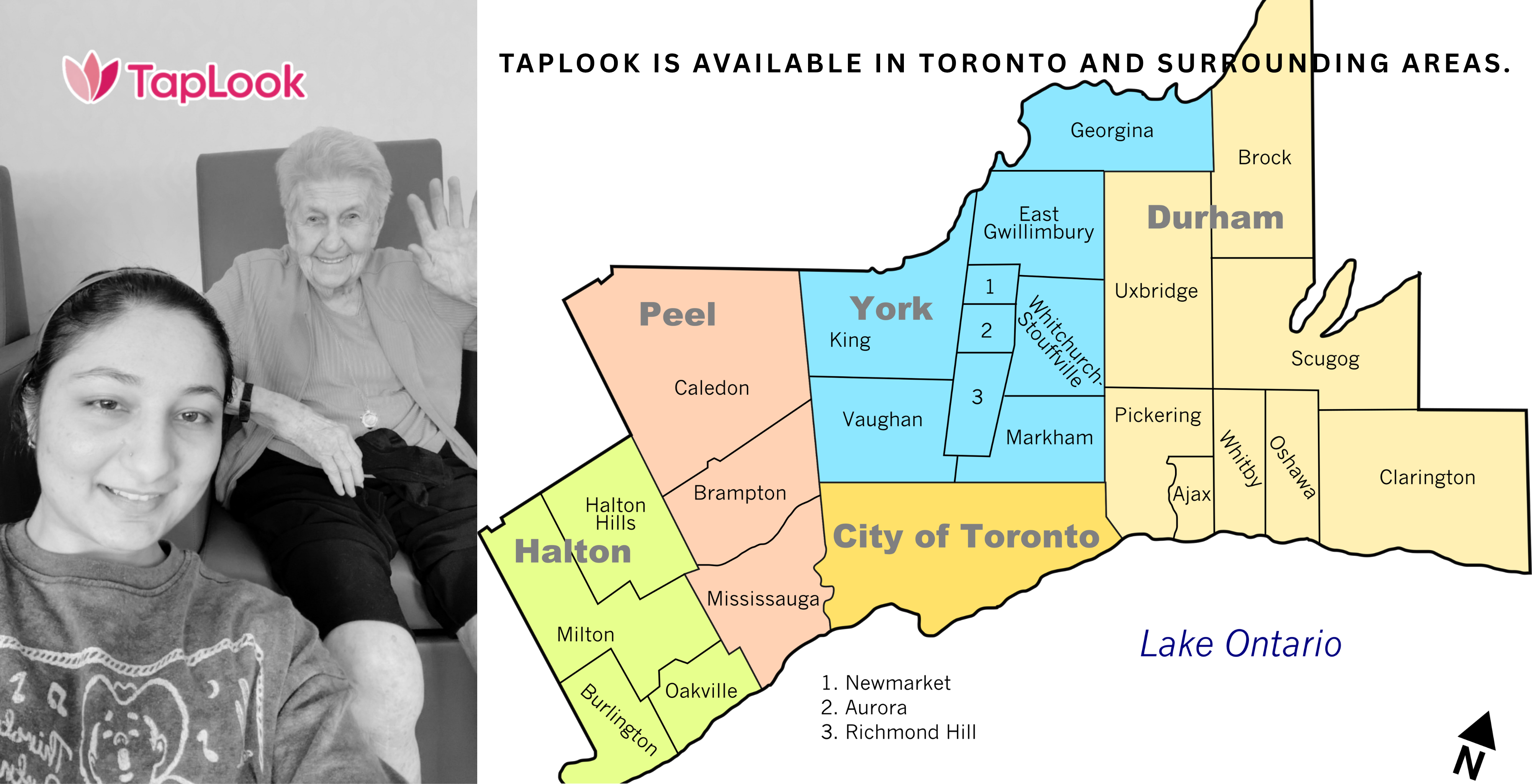 TapLook is available in Toronto and surrounding areas