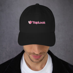 TapLook Premium Cap 8 classic dad hat black front 6a0b451f068ae