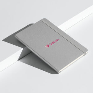 TapLook Premium Notebook 7 hardcover bound notebook silver front 6a0b364812b08