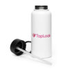 TapLook Stainless Steel Water Bottle 9 stainless steel water bottle with a straw lid white 32 oz front 6a0b3540394d7