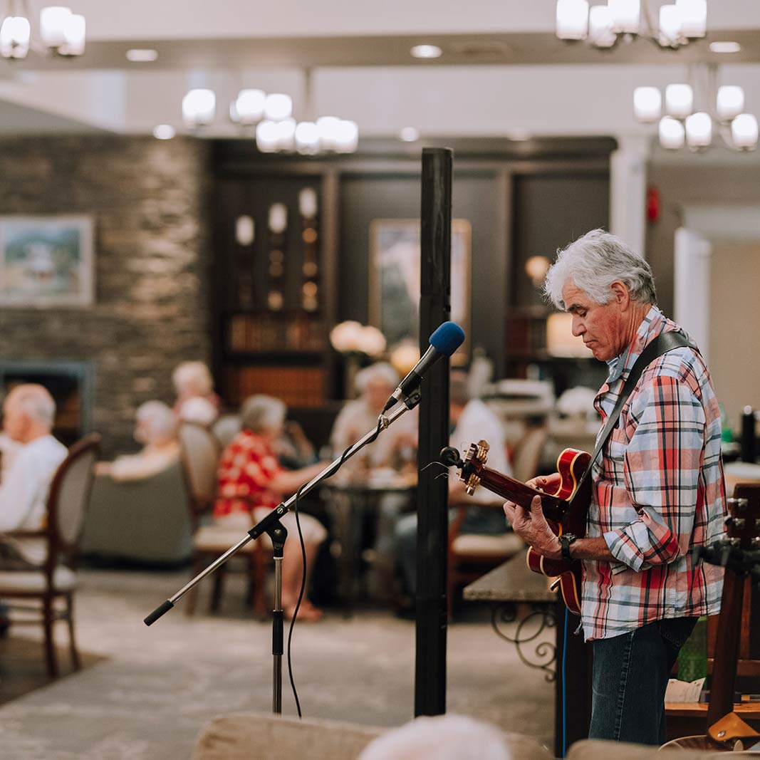 TapLook Service Day: Your Community's Mobile Senior Wellness Event 3 VRS Senior Home Ross Place Retirement Communities our story about card 1 residents enjoying live music event