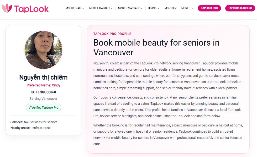 taplook cindy vancouver