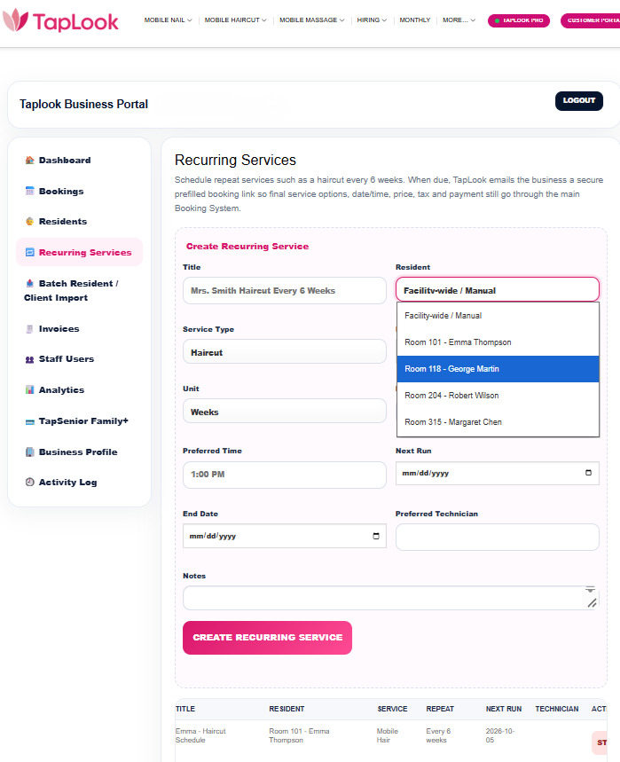 How Hospitals and Retirement Homes Can Create a TapLook Organization Account to Book Services for Patients and Residents 6 Untitled design 2026 09 20T204349.797