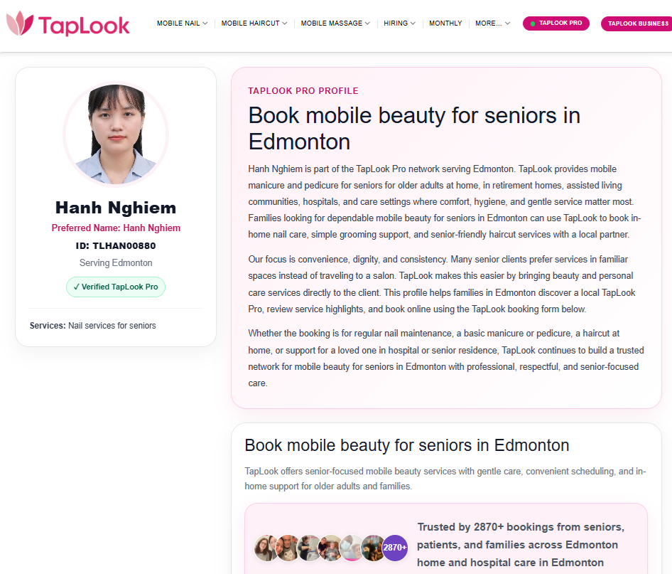 Meet Hanh Nghiem: Verified TapLook Pro Providing Mobile Nail Services for Seniors in Edmonton 4 taplook edmonton hanhnguyen1