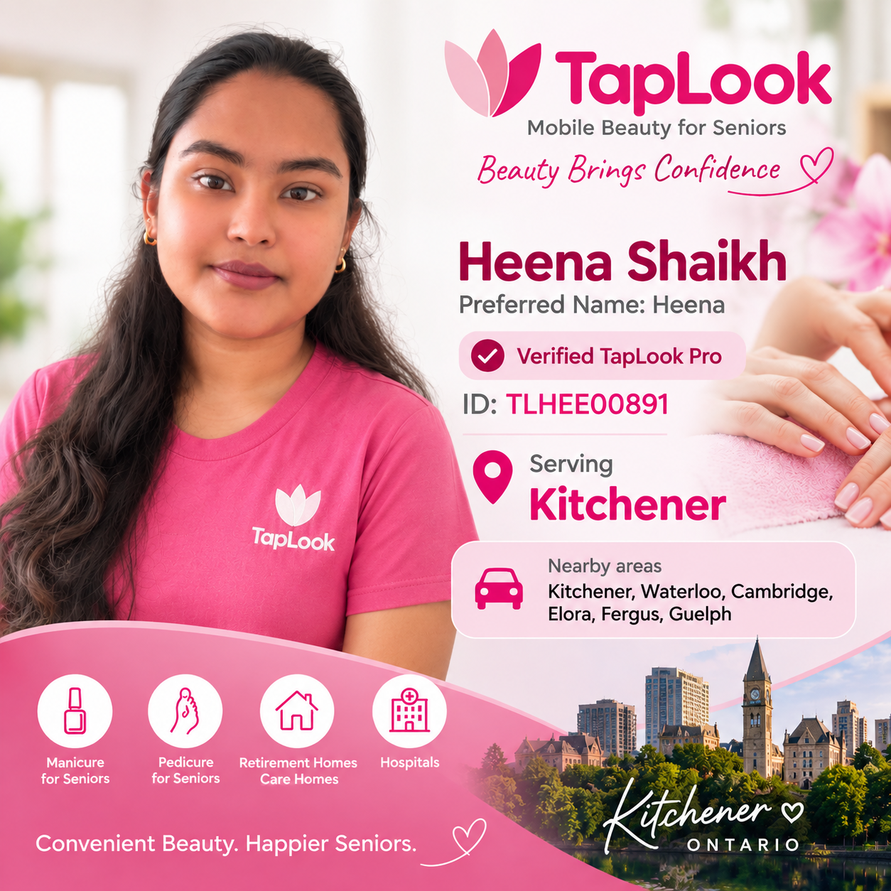 Meet Heena Shaikh – Verified TapLook Pro Providing Mobile Nail Services for Seniors in Kitchener and Nearby Communities 3 taplook kitchener heena1