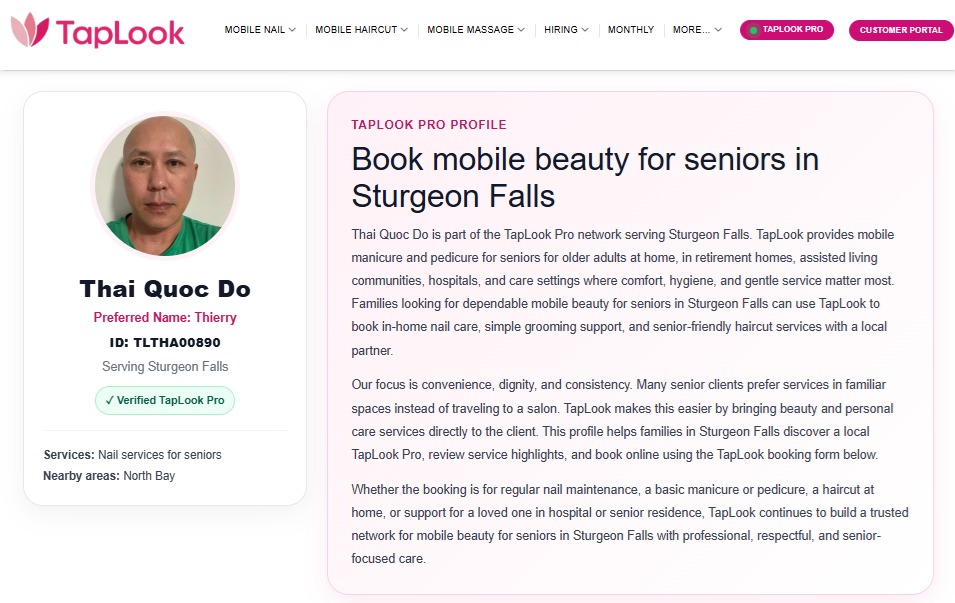 Meet Thai Quoc Do (Thierry): TapLook Pro Providing Mobile Nail Services for Seniors in Sturgeon Falls 4 taplook sturgeonfalls thaiquocdo
